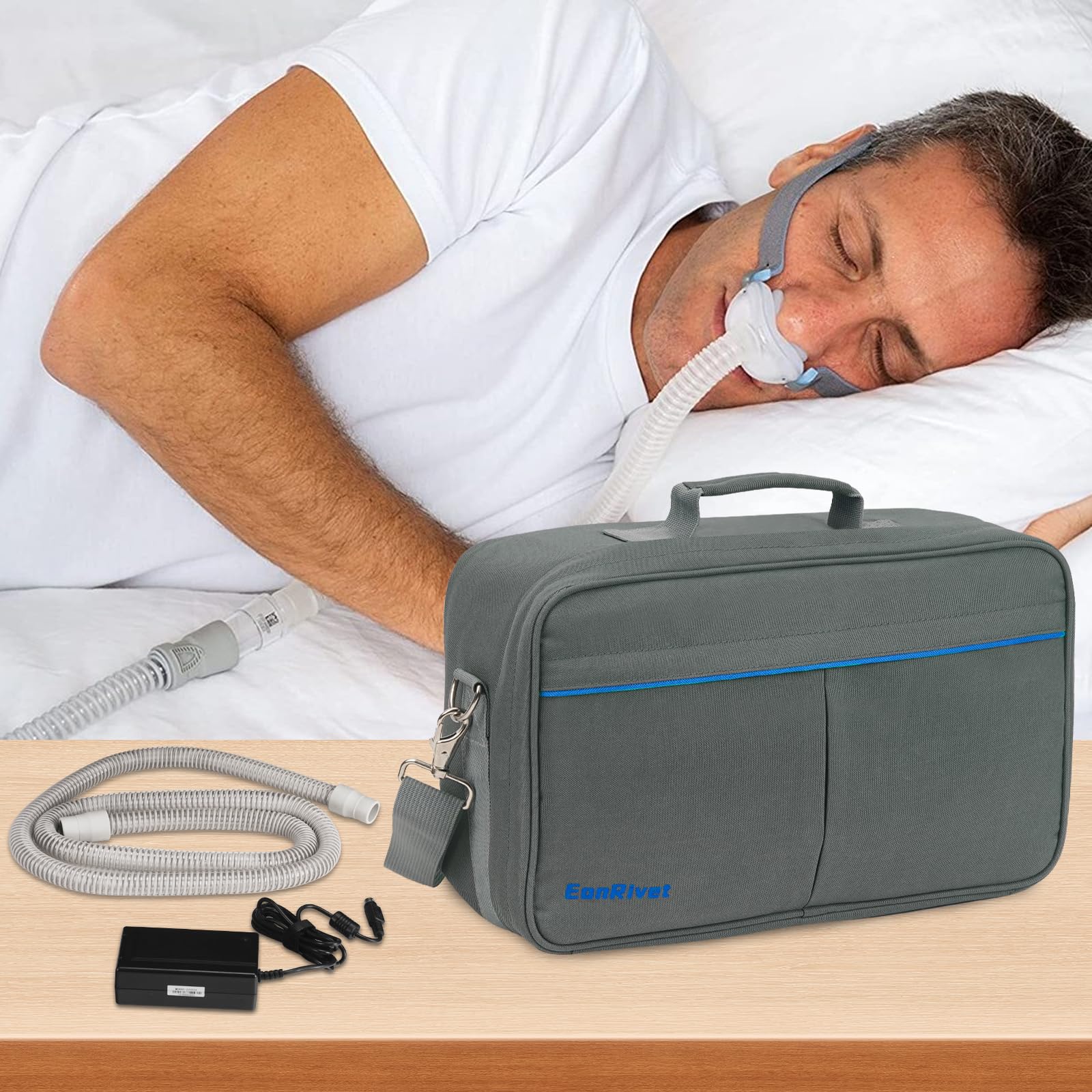 EonRivet CPAP port-3-en-1 offre plusieurs options de transport.