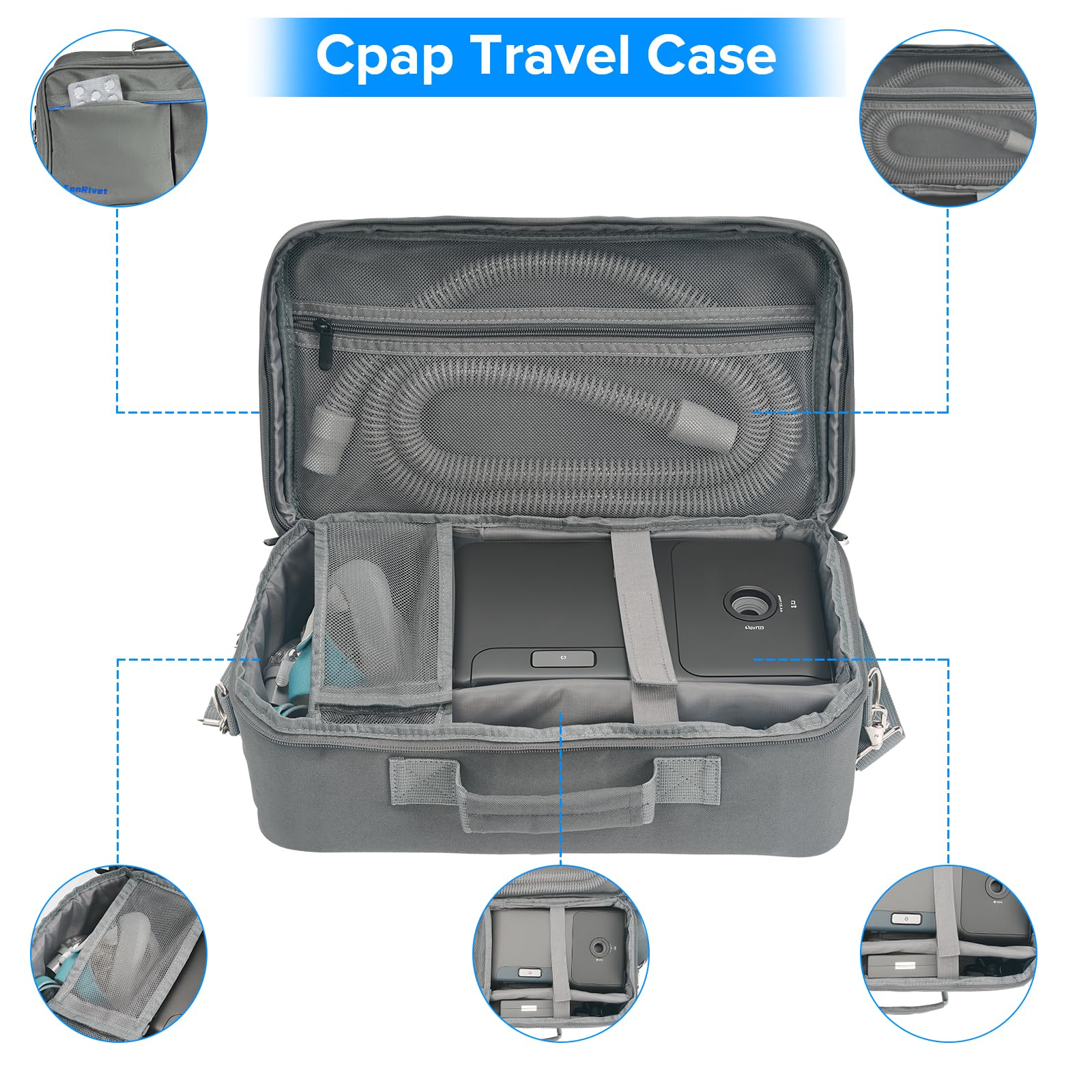 EonRivet CPAP utilisation-quotidienne-et-voyage convient à la maison et en voyage.