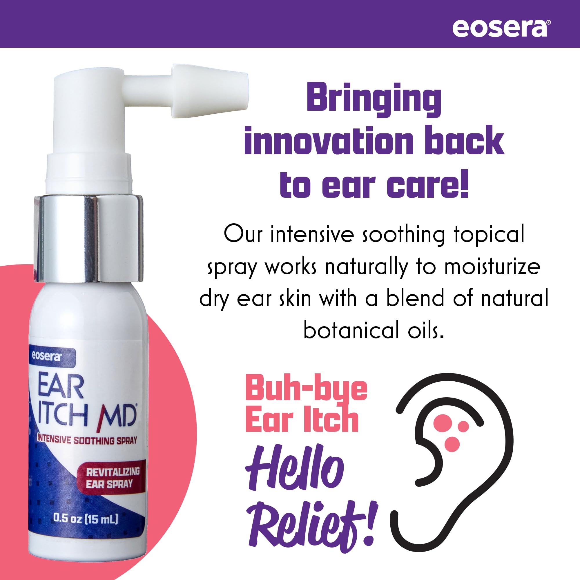 EOSERA Ear Itch MD – Spray apaisant pour démangeaisons temporaires.