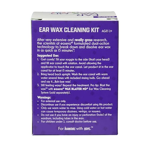 Mode d'emploi illustré eosera Ear Wax MD Kit pour une application précise.