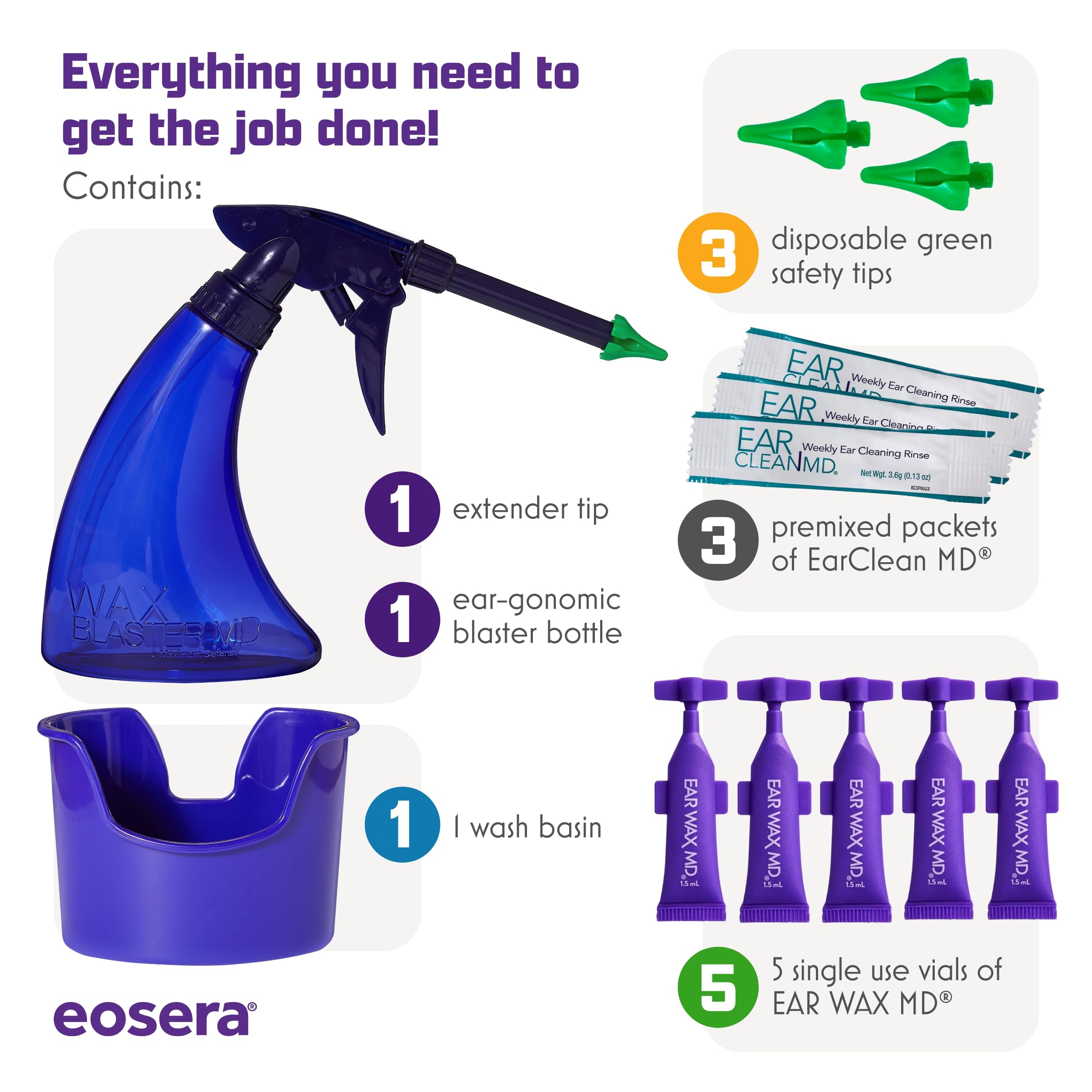 Embout prolongateur eosera WAX BLASTER MD+ pour une application précise.