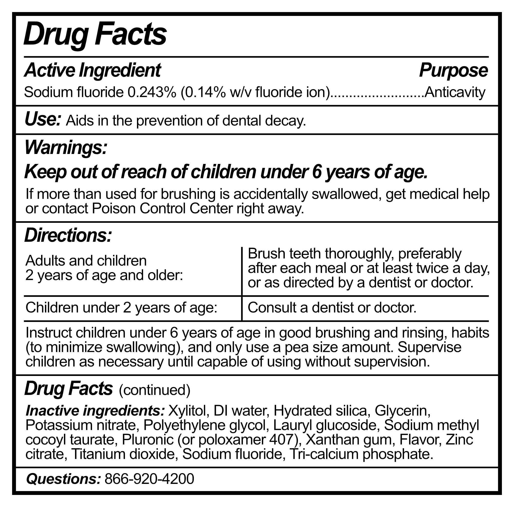 Epic Dental Xylitol Fluoride Pâte routine quotidienne prête à l'emploi