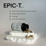 EPIC-T, capsules visibles, démontrant le format végétal idéal après l'effort.