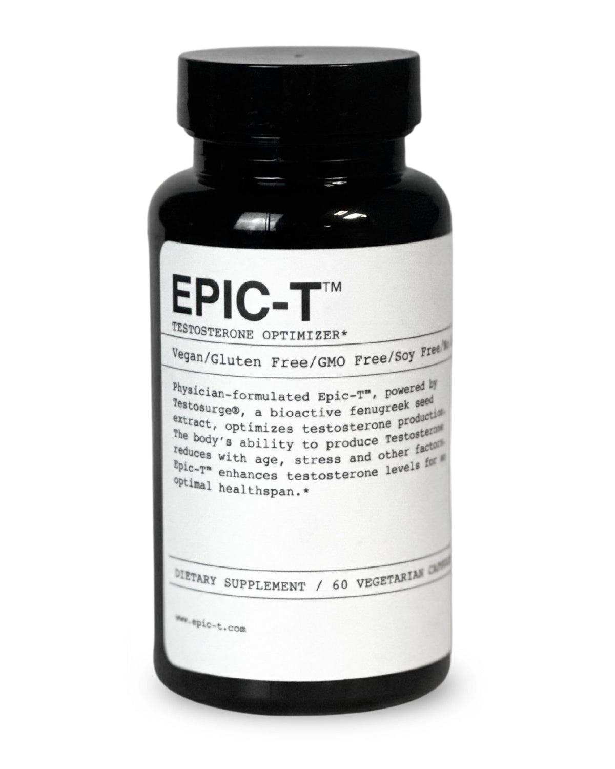 EPIC-T Support Formula, bouteille montrant le mélange végétal pour le bien-être quotidien.