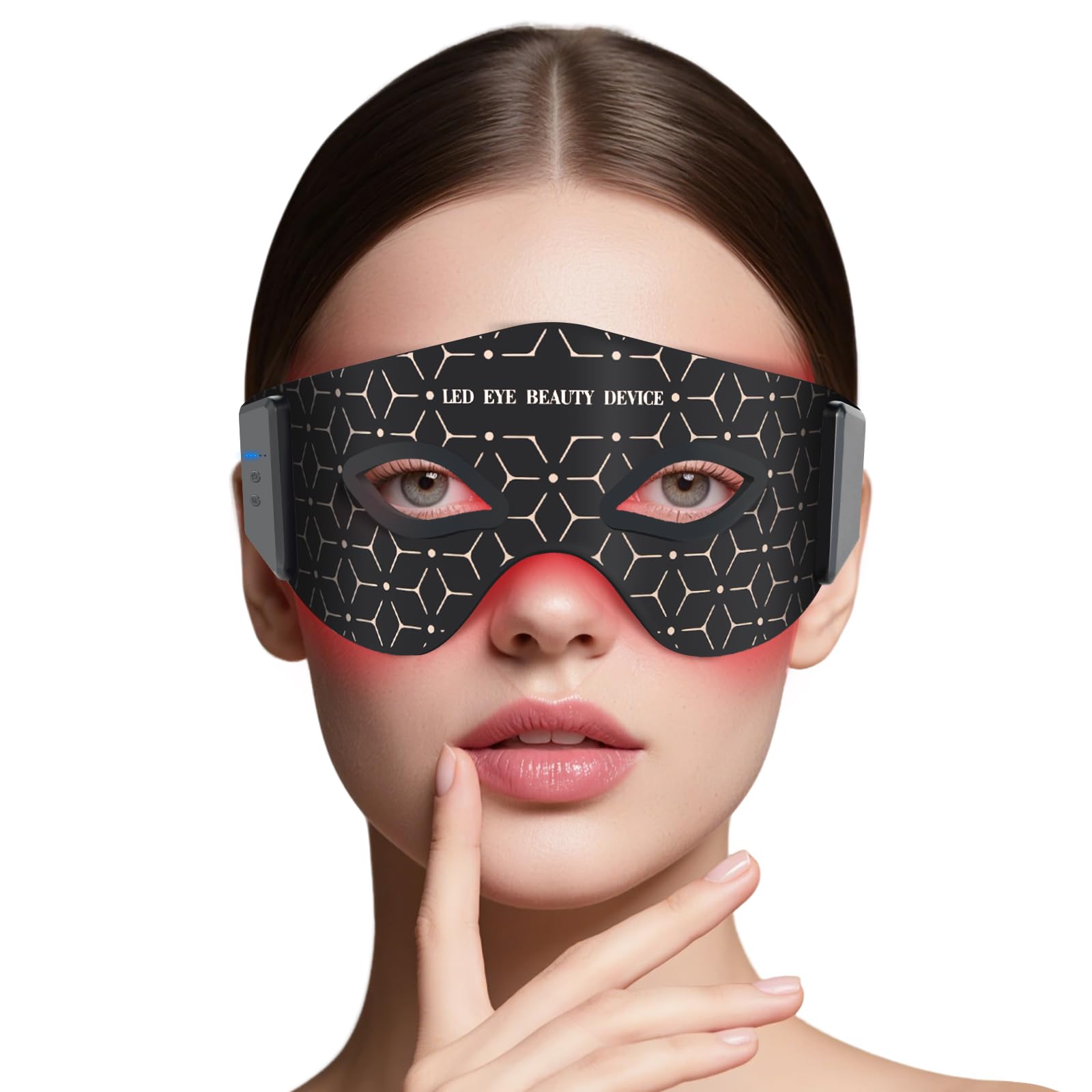Epinuo masque yeux LED rouge 630nm, cible les contours des yeux pour une peau plus lumineuse.