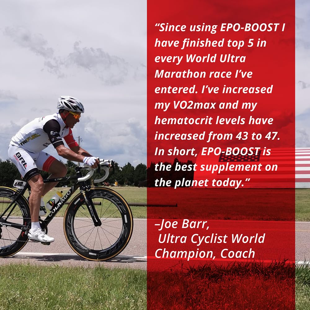 Athlète utilisant EPO-BOOST pour améliorer l'endurance.
