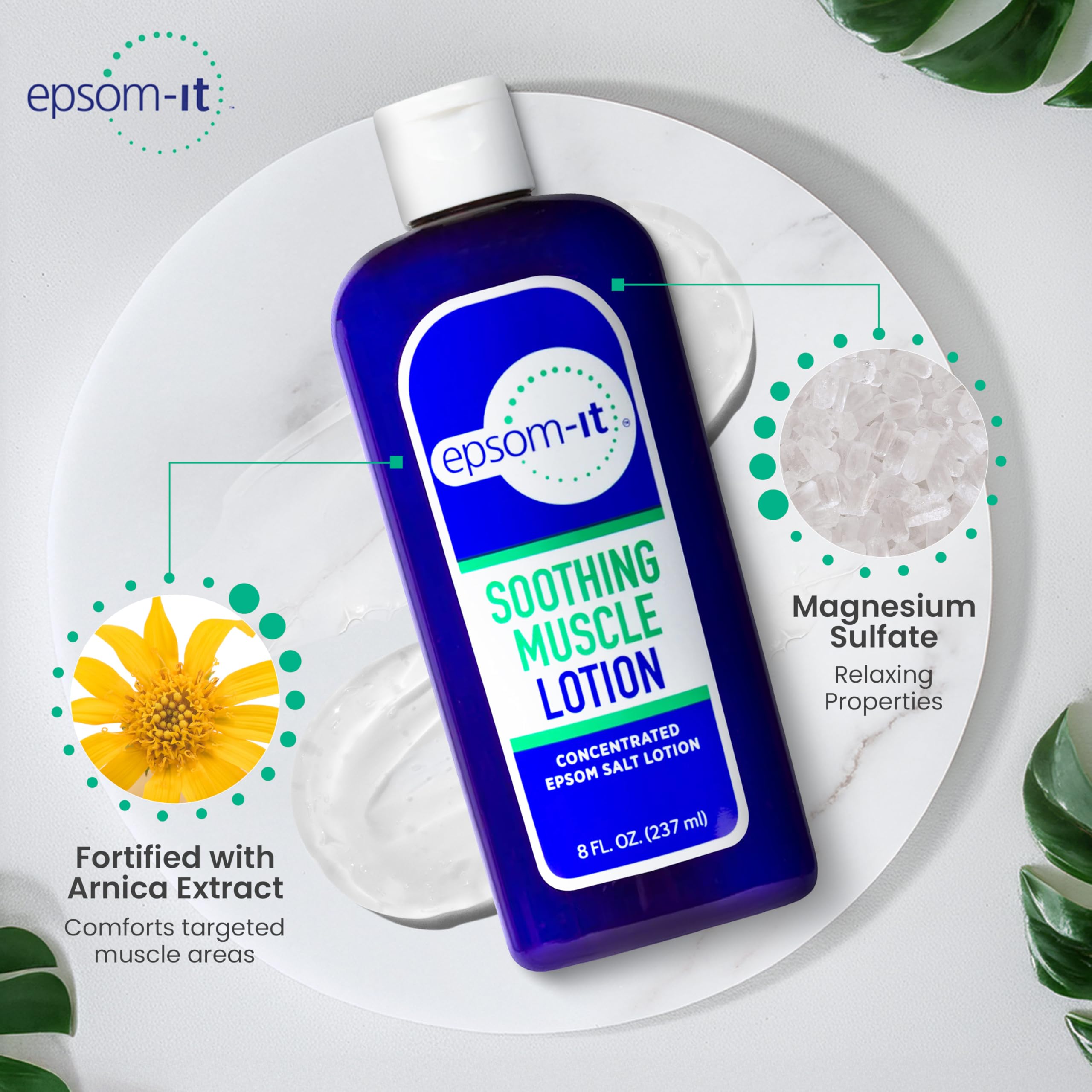 EPSOM-IT lotion formule arnica, soutien ciblé pour muscles sensibles.