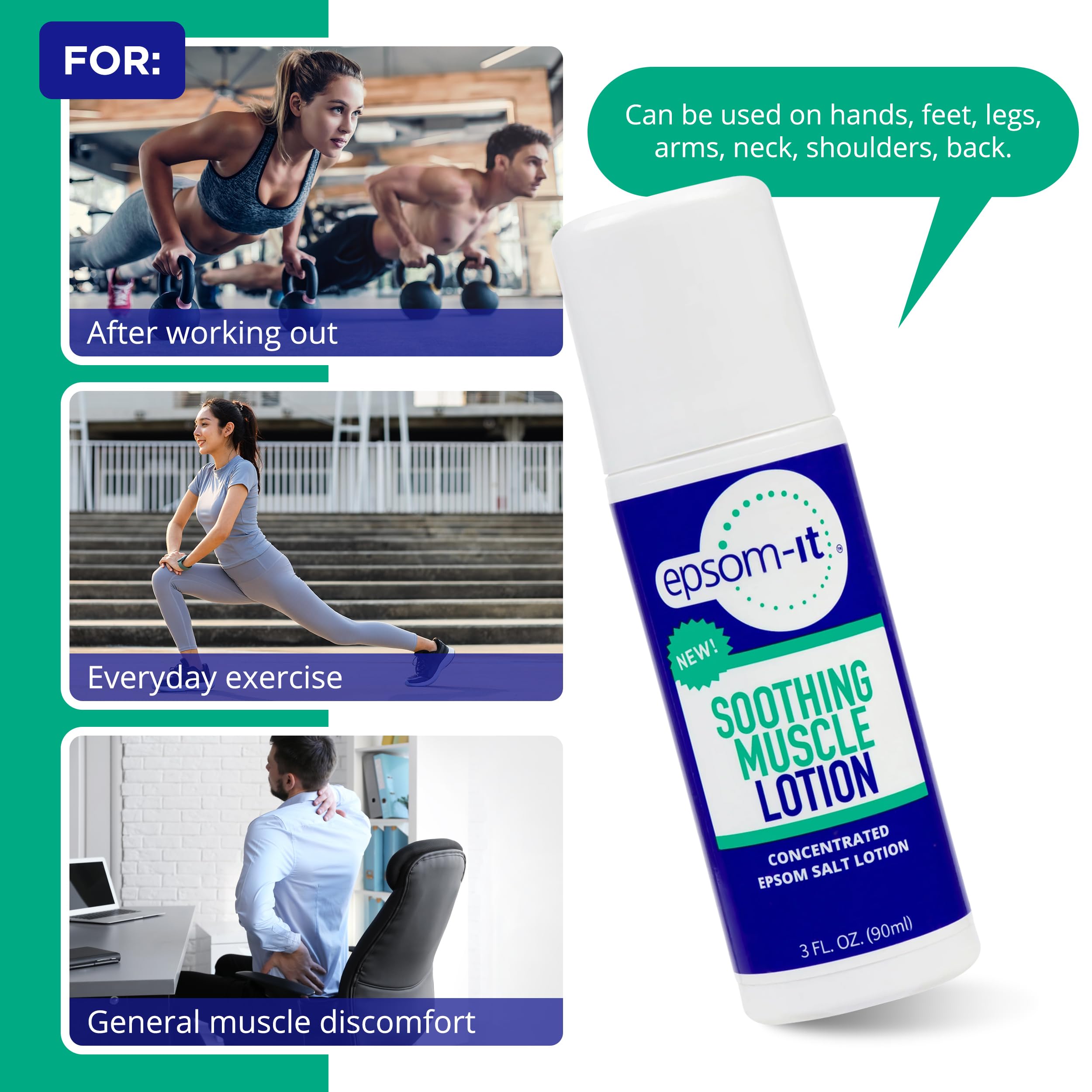EPSOM-IT Roll-On pratique : appliquer facilement sur zones douloureuses.
