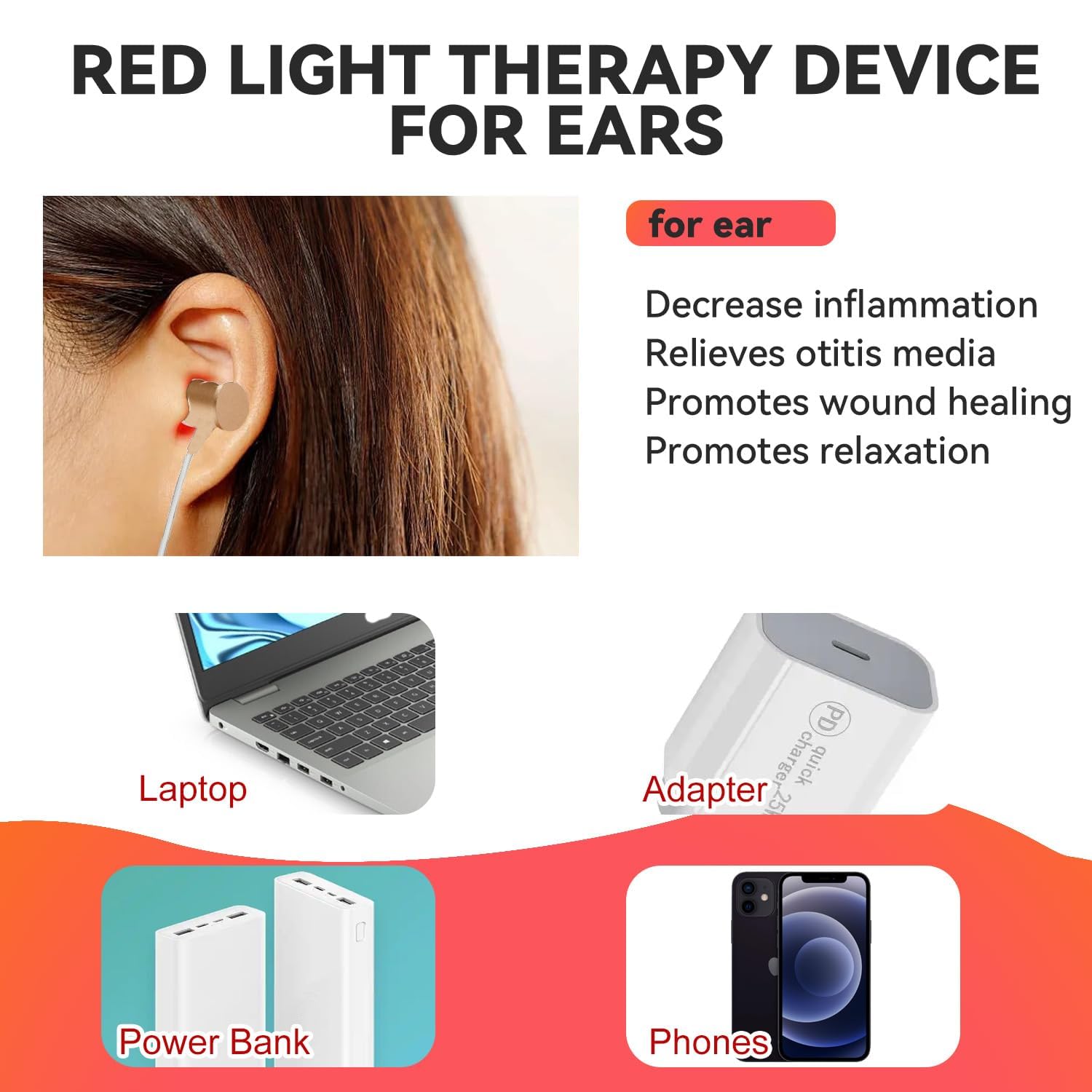 Epstur thérapie lumière nez avec tête silicone de remplacement.