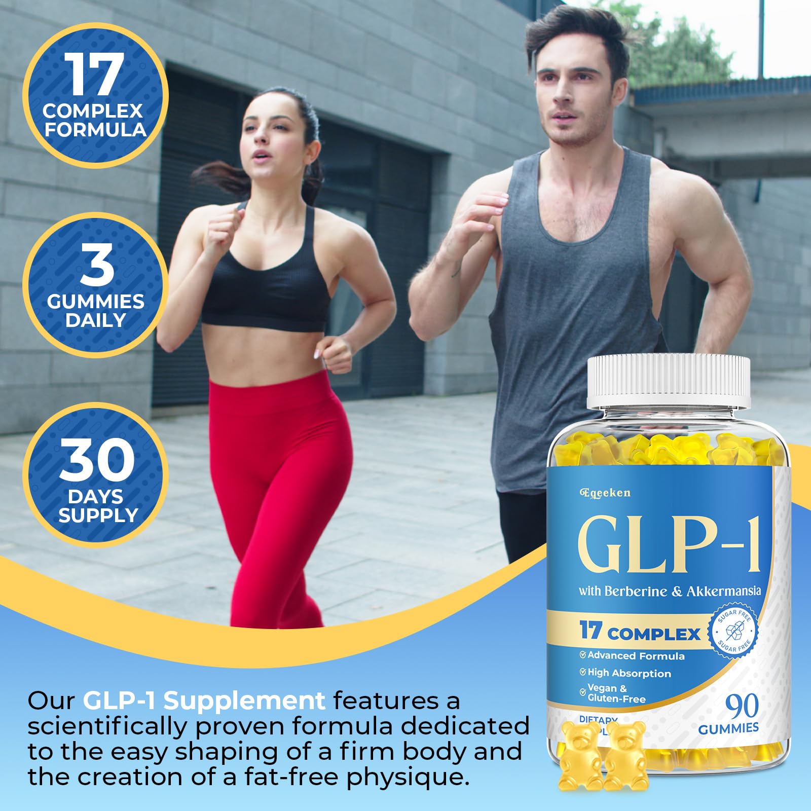 Eqeeken gommes GLP-1, texture douce et goût yuzu naturel.