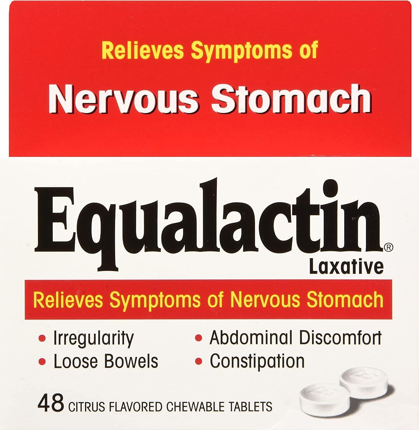 Equalactin, boîte 4 pack de comprimés masticables, pratique pour le voyage