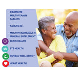 Equate 50+ tablettes prise unique par jour pour simplifier la routine.