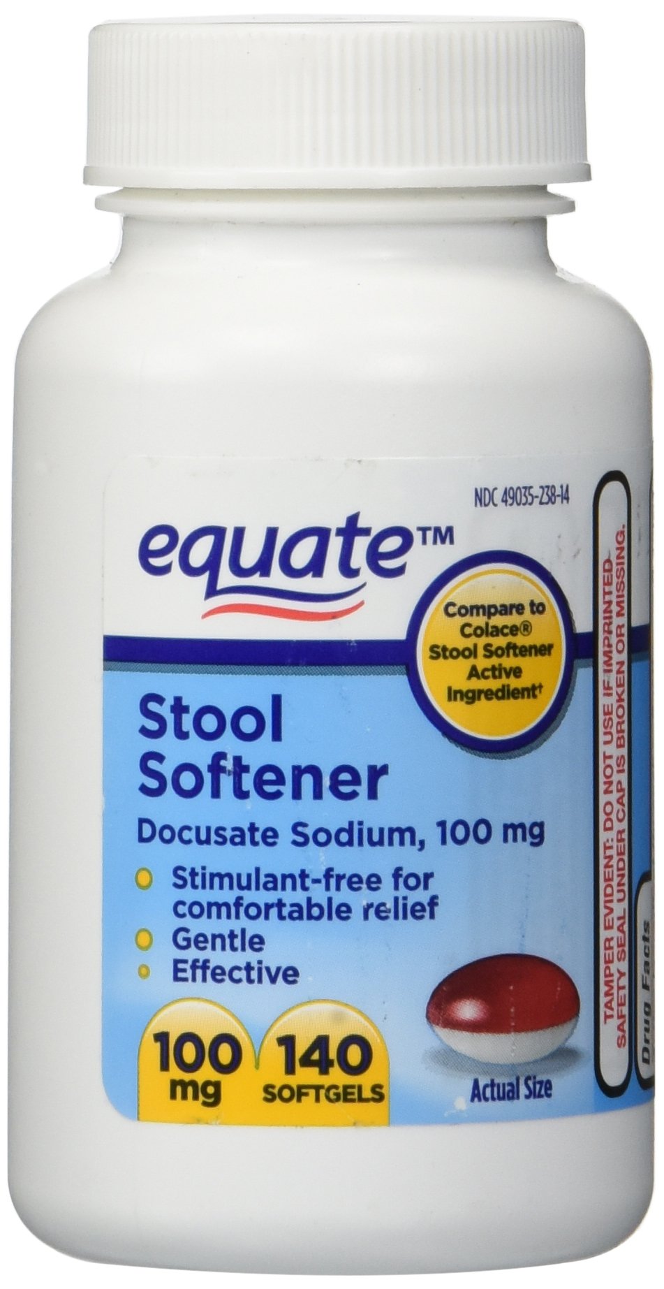 Equate assouplissant de selles - bouteille, soulage la constipation de façon douce et efficace
