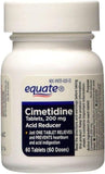 Equate Cimétidine 200 mg – comprimés coatés avant le repas.