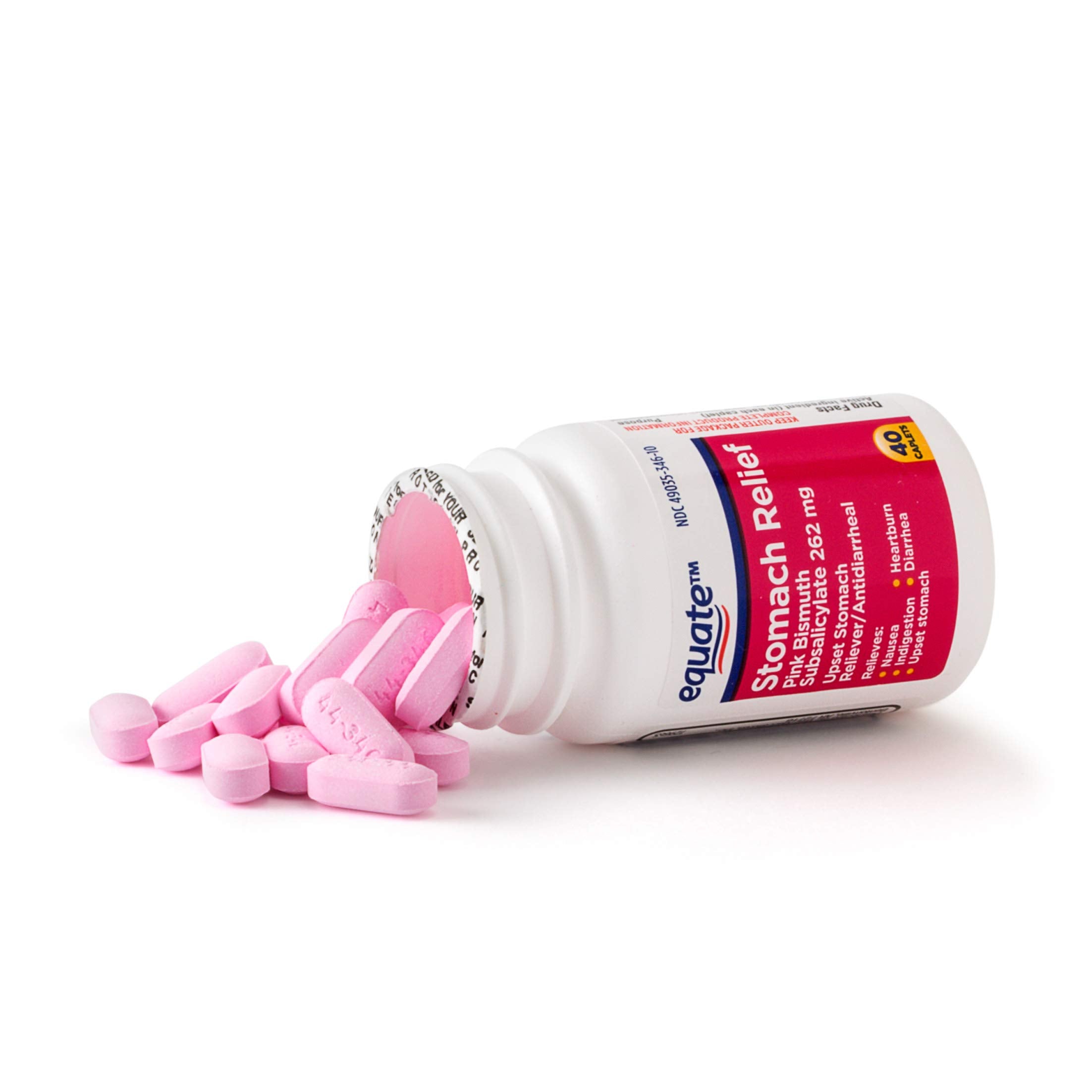 Equate: comprimés bismuth 262 mg, dosage précis pour l’estomac.