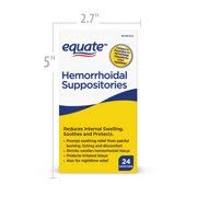 Equate suppositoires hémorroïdaires – 72 unités au total pour prolonger l'utilisation