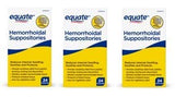 Equate suppositoires hémorroïdaires – emballage ouvert, usage domestique pratique