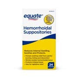 Equate suppositoires hémorroïdaires – emballage pratique pour rangement facile