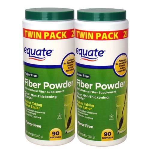 Equate Poudre de Fibre Sans Sucre : boîte et dosage faciles, se dissolvant sans grumeaux dans boissons et aliments