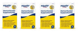 Equate suppositoires hémorroïdaires, boîte 24 unités, lot de 4, rangement pratique.
