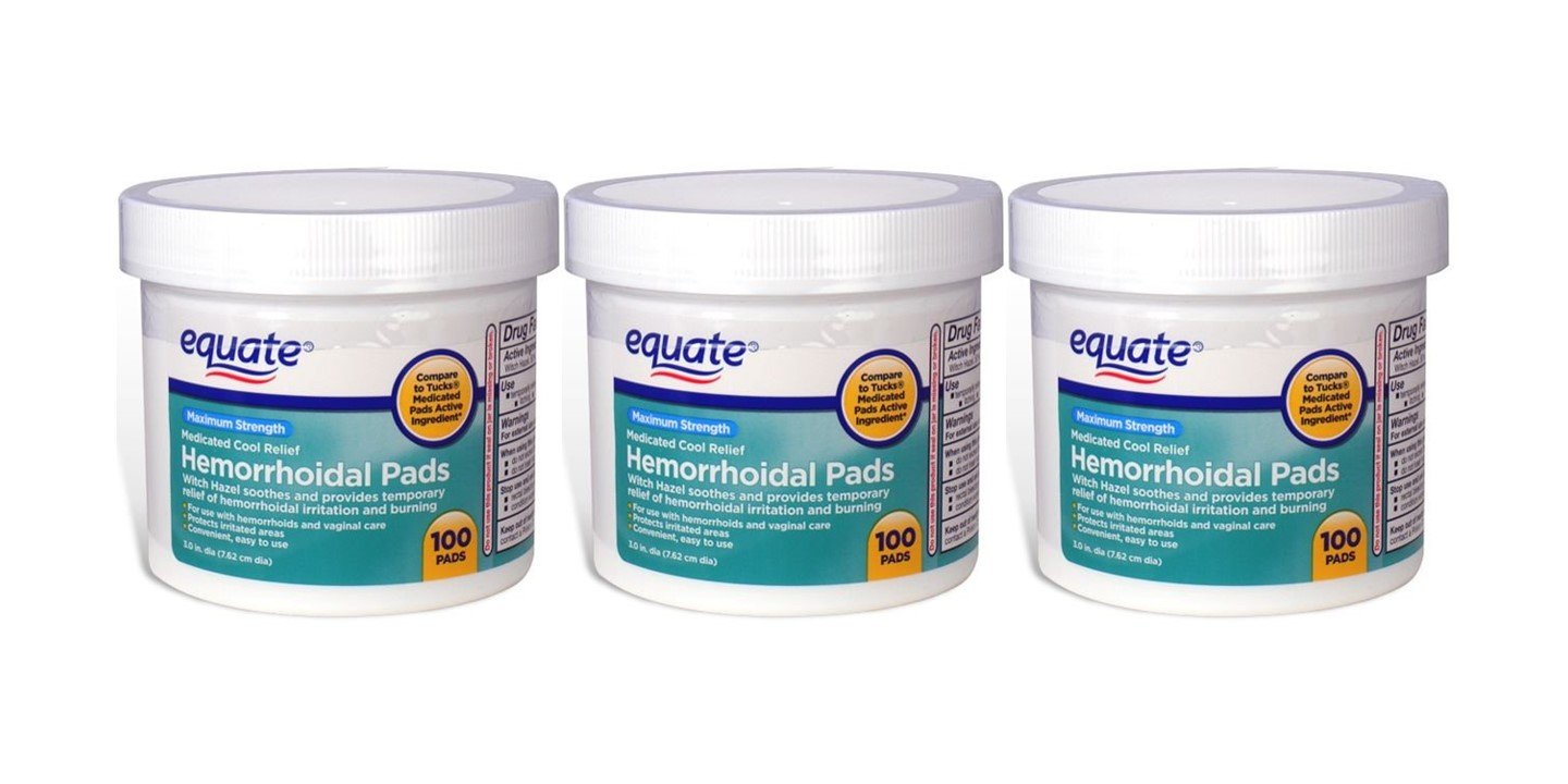 Tampon hygiénique Equate, emballage, pour nettoyage externe et protection des zones irritées.