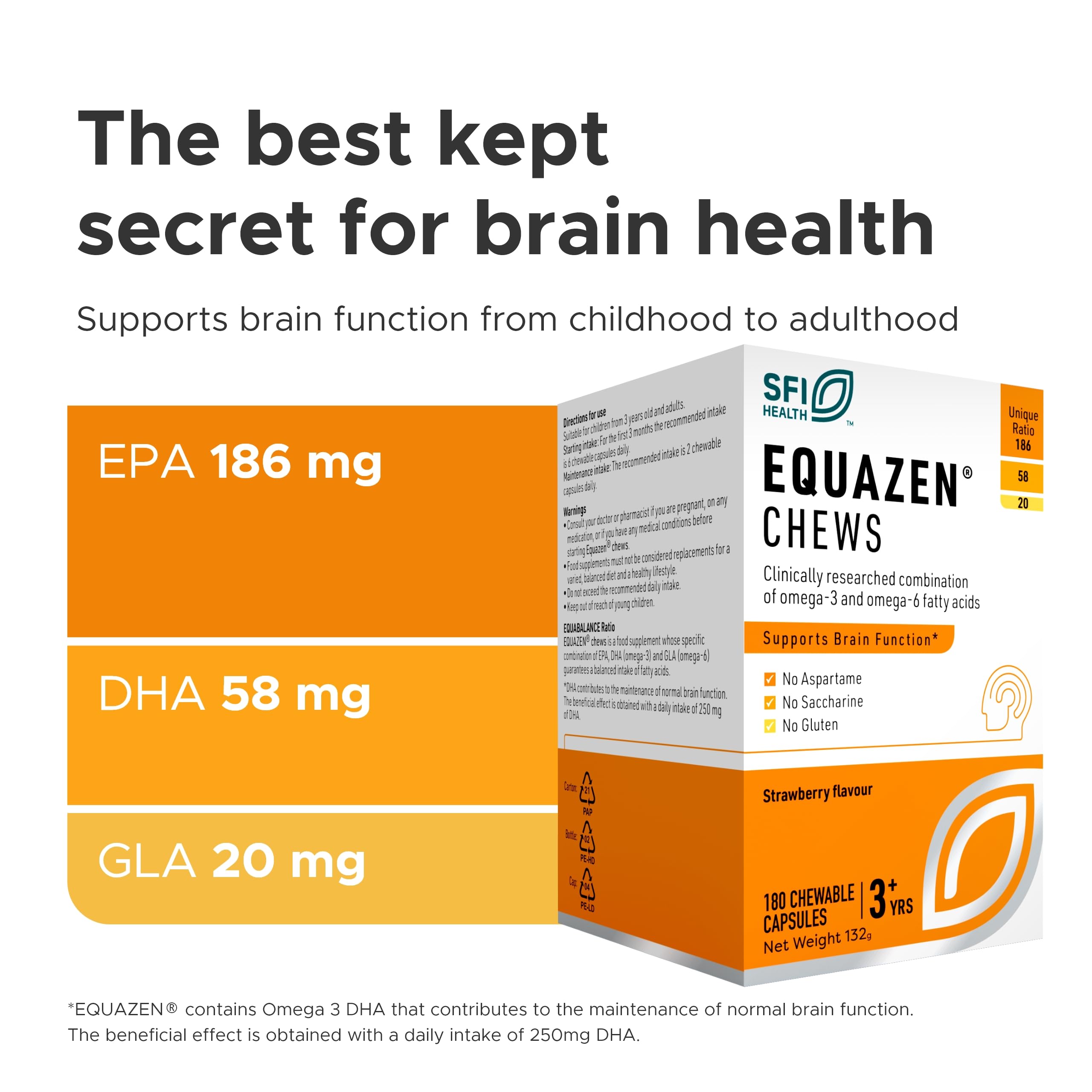 Equazen Eye Q Chews : bouteille sur table, format pratique.