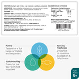 Graphique omega-3/omega-6 montrant le ratio et l’équilibre potentiel.