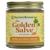 Baume doré Equinox Botanicals dans sa bouteille, hydratation délicate et nourrissante.