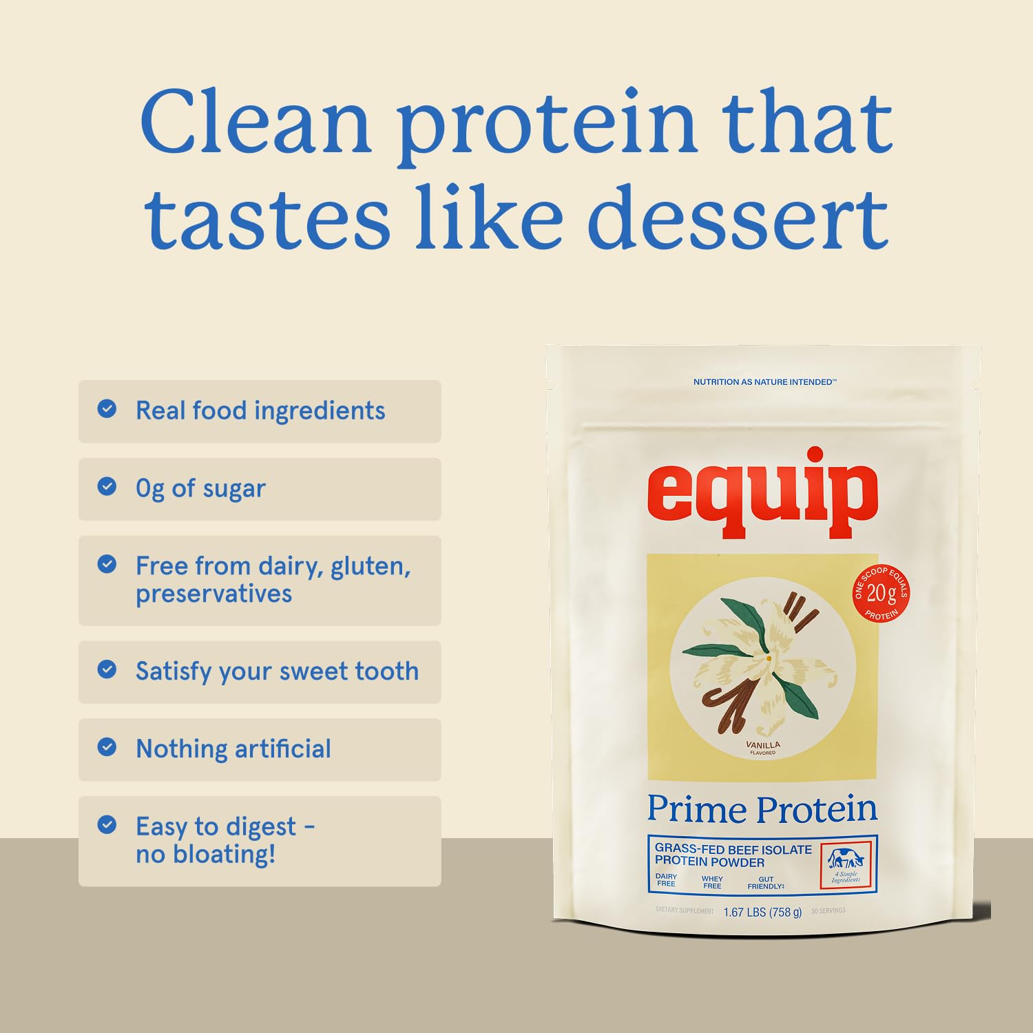 Dessert vanille Prime Protein, alternative protéinée gourmande