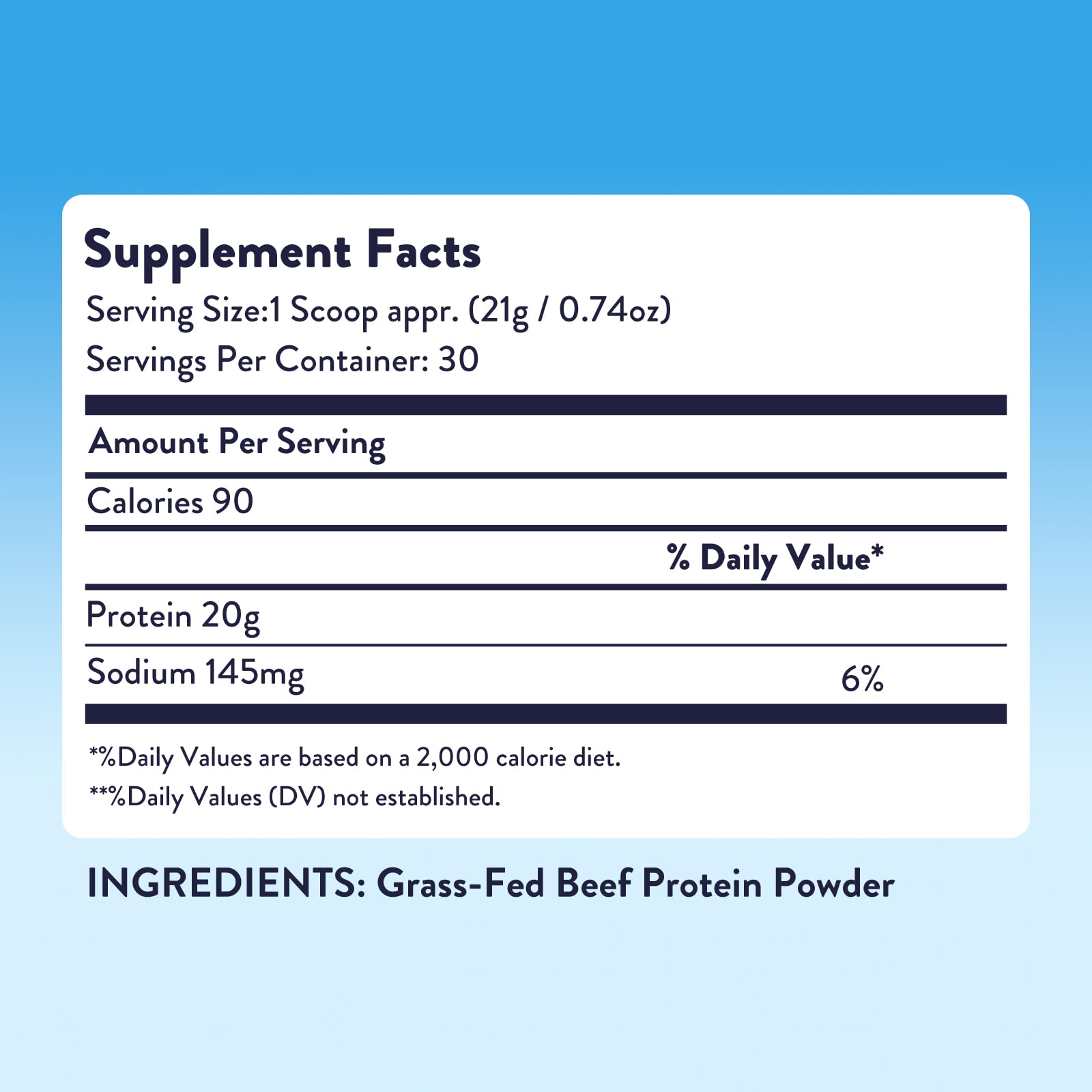 Étiquette nutrition claire montrant protéines et valeurs associées à Equip Prime Protein.