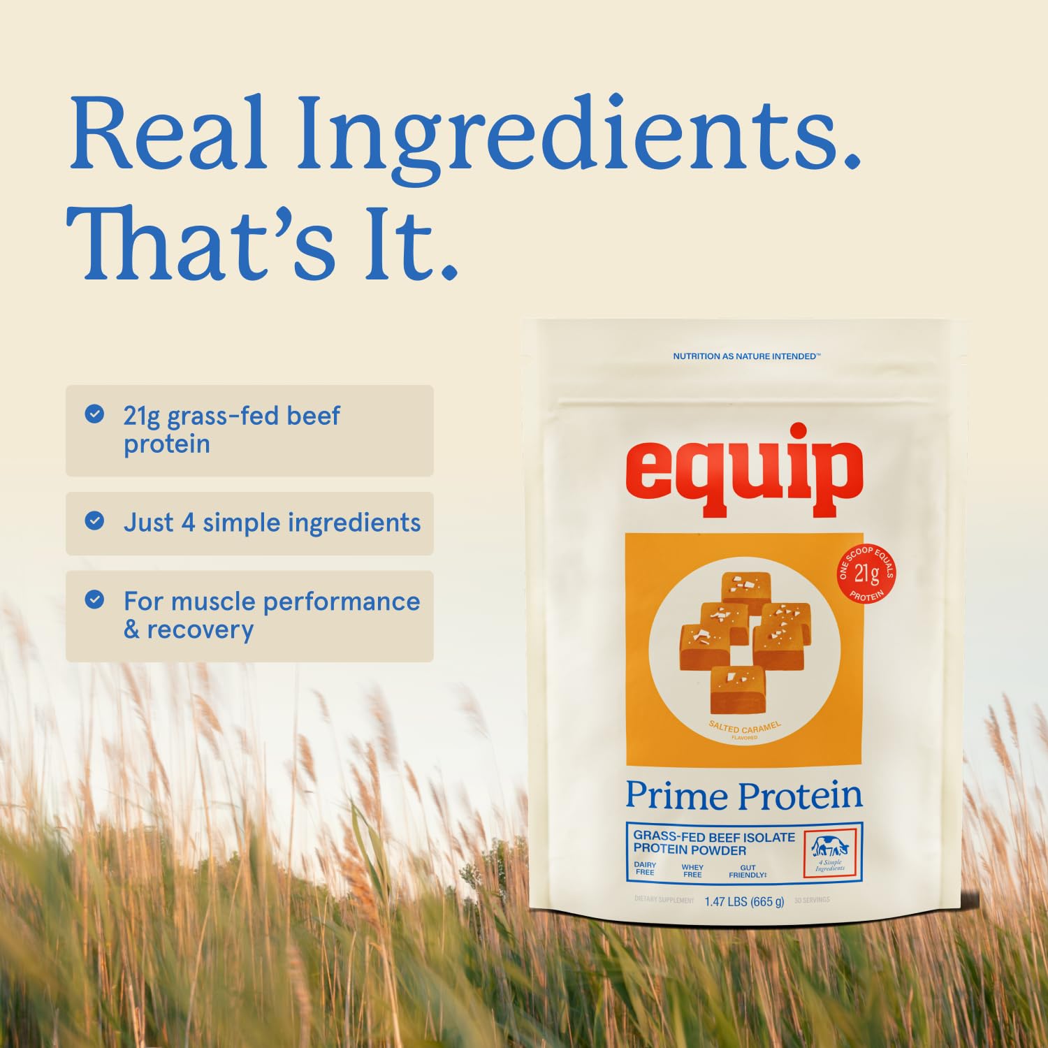 Equip Prime Protein flacon-poudre cannelle, goût réconfortant dans desserts ou boissons chaudes