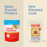 Equip Prime Protein Poudre: étiquette sans additifs, nutrition claire et sans sucre ajouté.