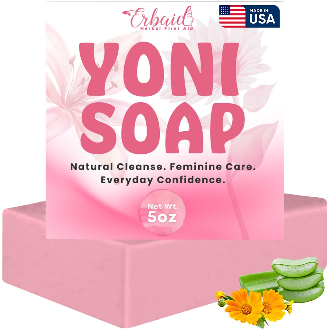 Erbaid Yoni Savon: texture cremeuse pour l'equilibre pH et douceur intime.