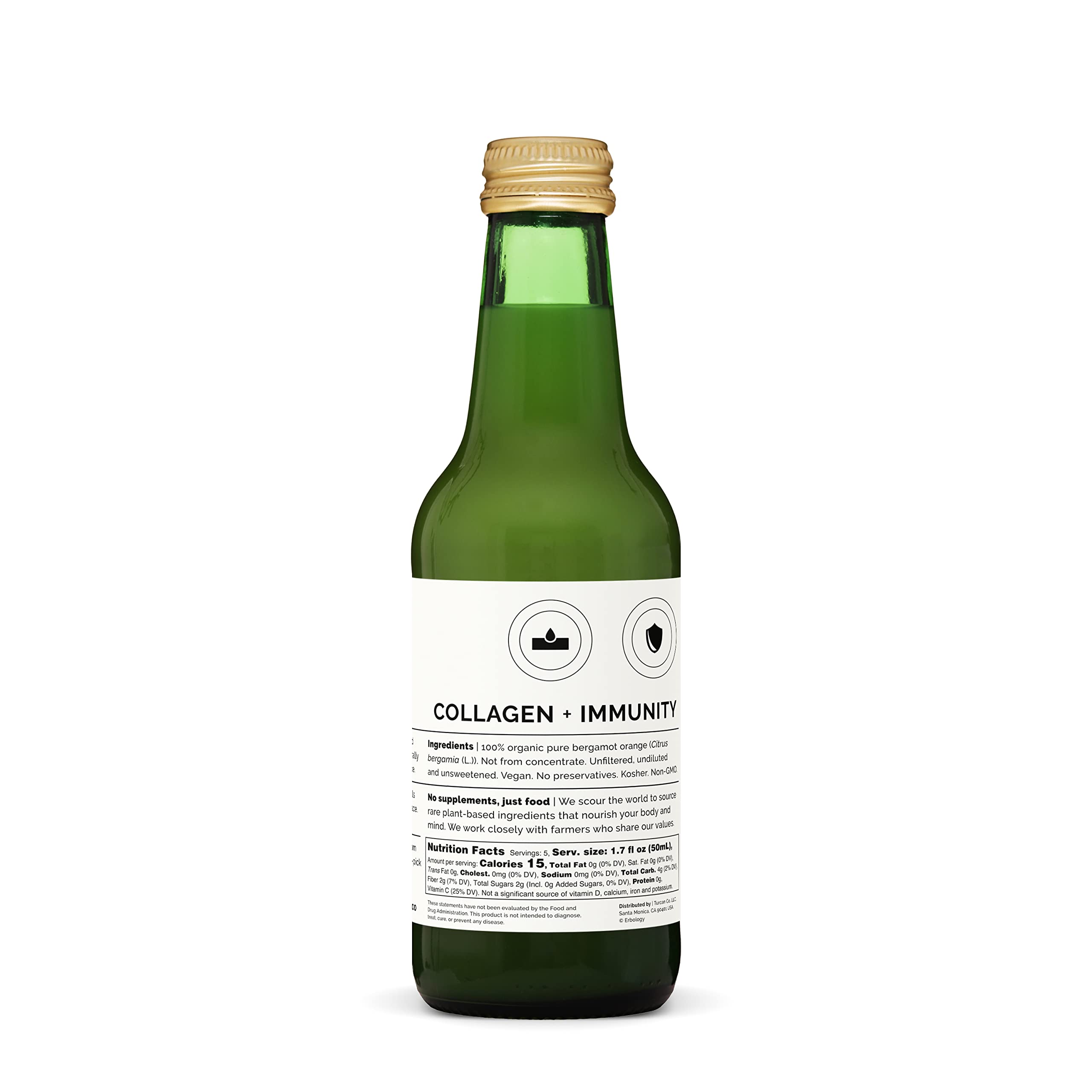 Erbology – jus bergamot non dilué, goût vif et rafraîchissant à savourer pur.