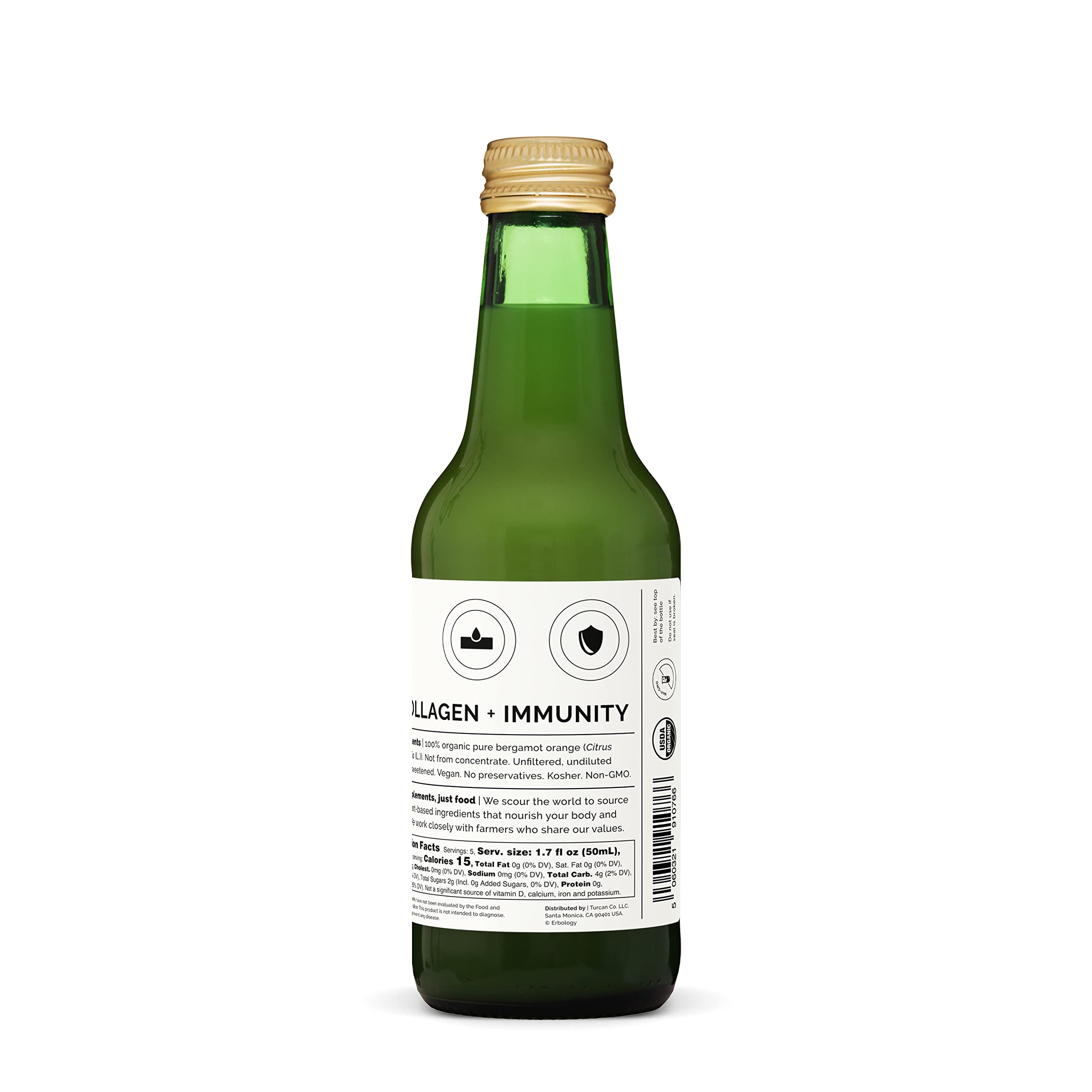 Erbology – verre bergamot bio, dégustation rafraîchissante sur glace.