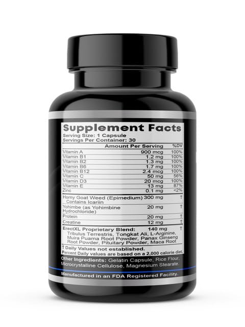 ErectXL Multivitamines: emballage pratique pour votre routine quotidienne.