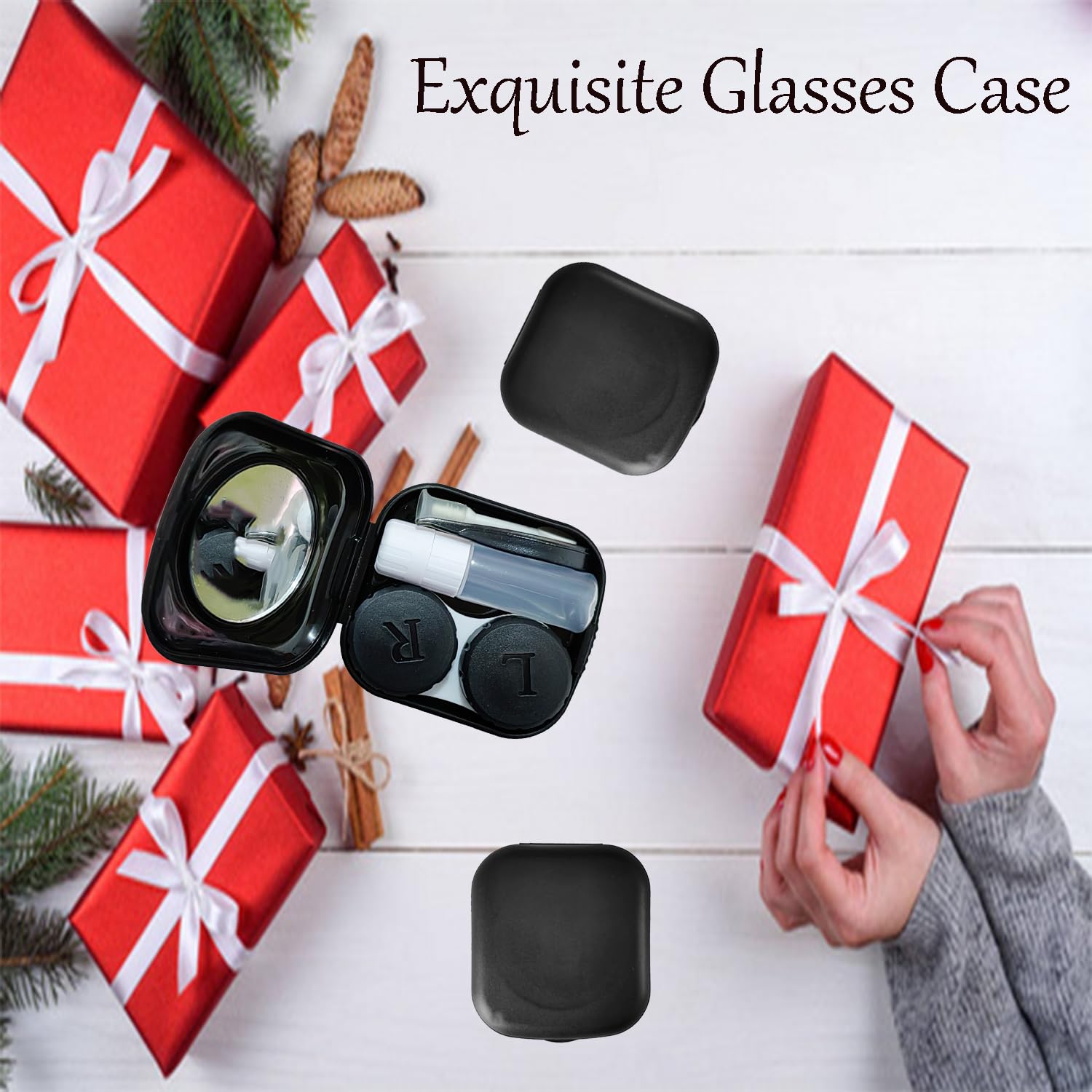 erewa boîte-lentilles 2-pack pratique à transporter et ranger