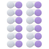 Boîte Erewa lot douze blanc et violet: rangement compact pour lentilles, pratique et sûr.