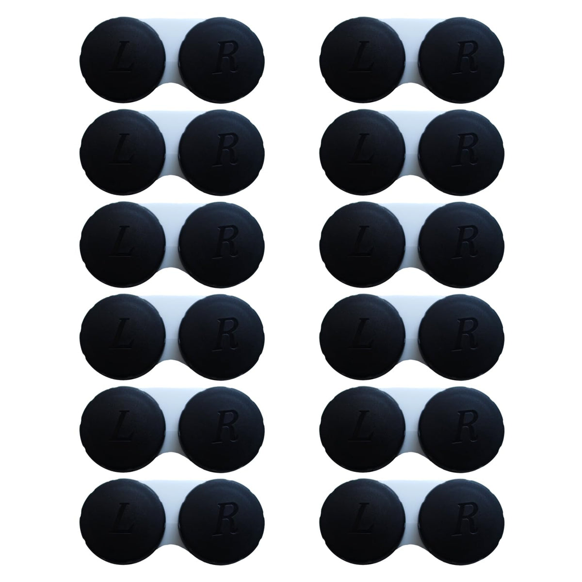 Boîtier Erewa pour lentilles noir, rangement sûr et pratique.