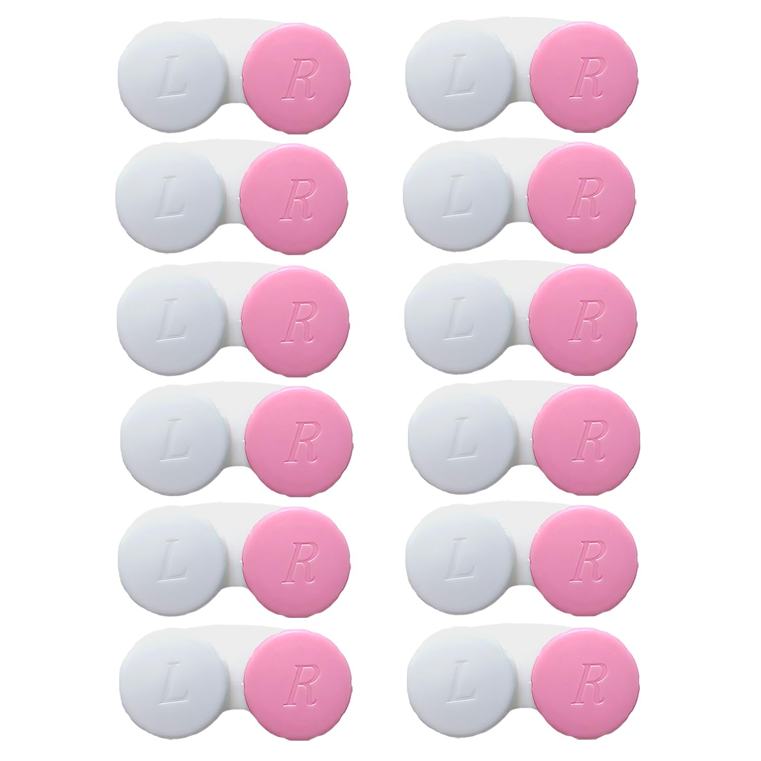 Érewa étui lentilles 12 packs blanc et rose, rangement pratique.
