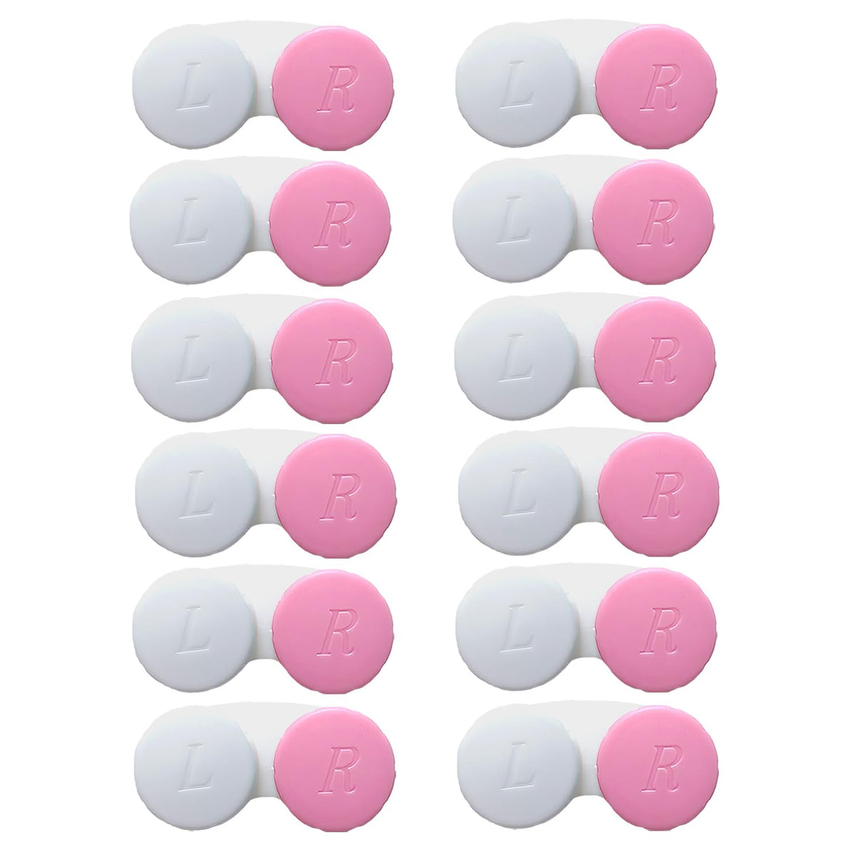 Érewa étui lentilles 12 packs blanc et rose, rangement pratique.