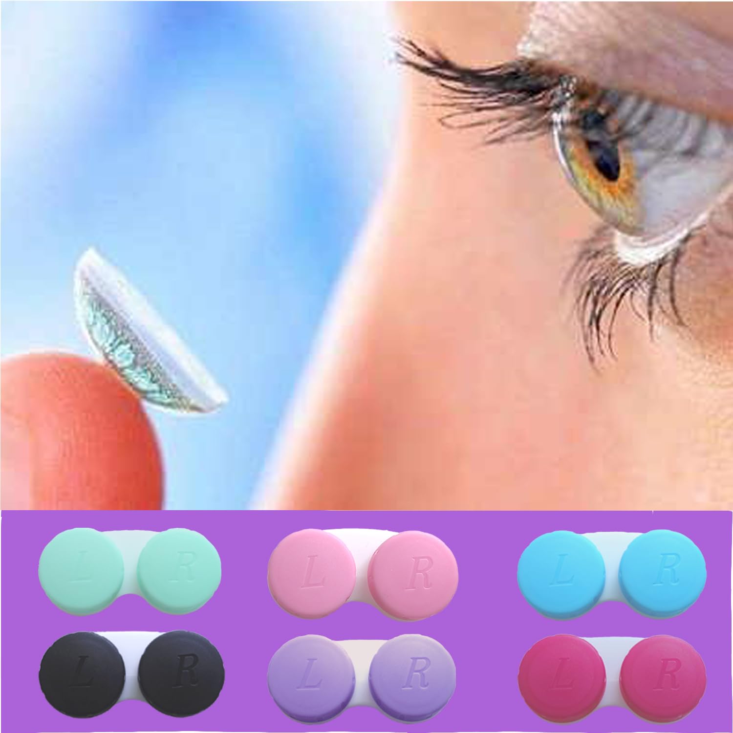 Erewa étui-lentilles plastique durable et hygiénique.
