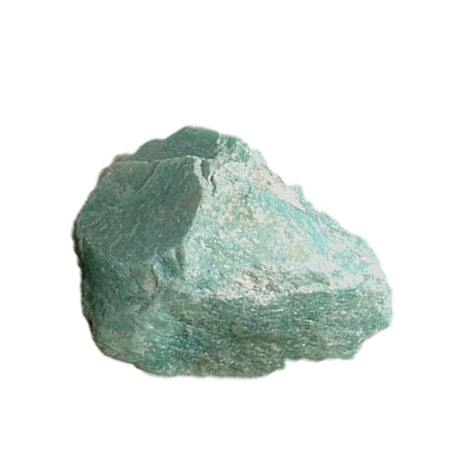 Erliway amazonite brute couleur profonde et lustre élevé, pièce décorative
