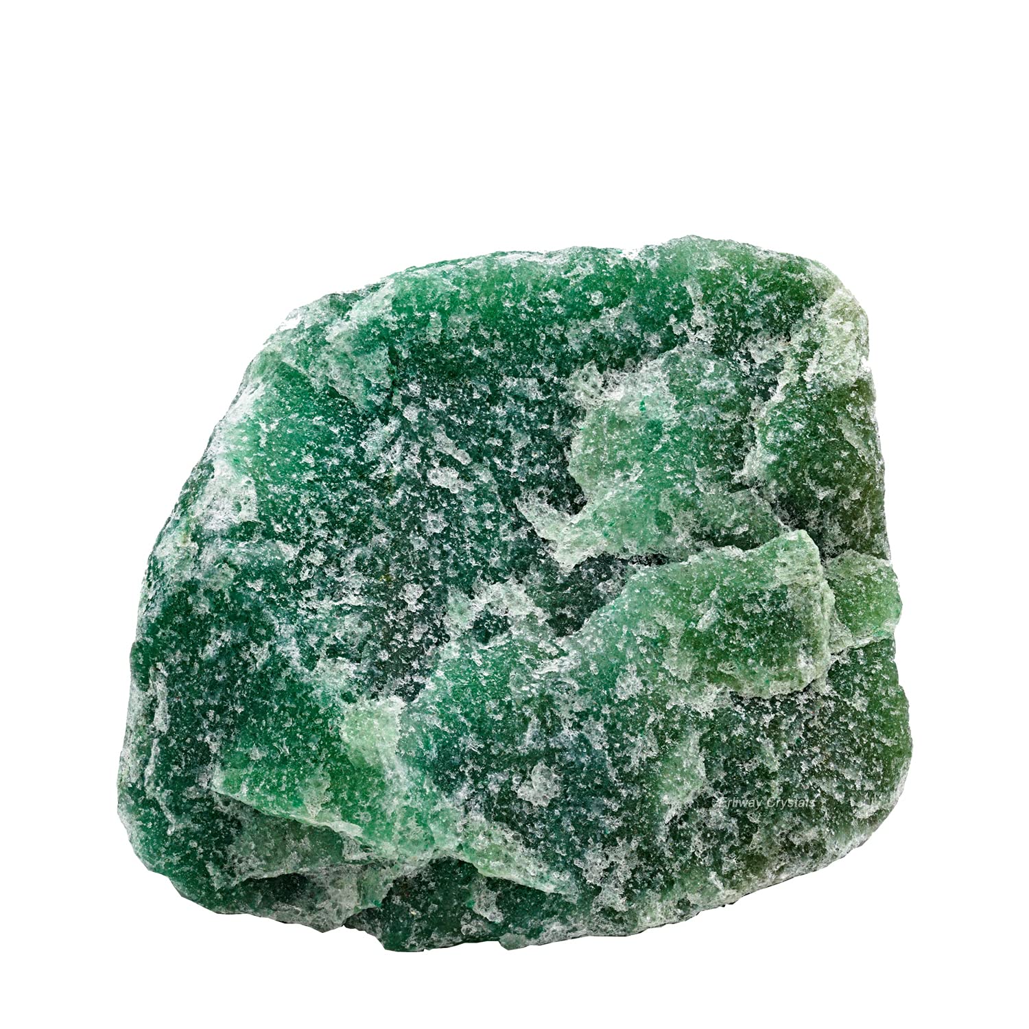 Pierre brute d'aventurine verte Erliway, 3-5 cm, idéale pour décoration.