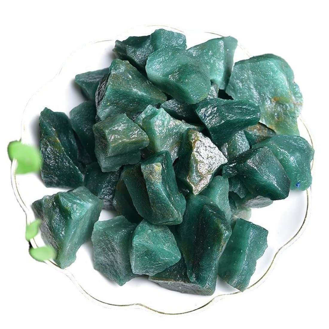 Aventurine verte naturelle Erliway, pierre brute, parfaite pour polissage et bricolage.