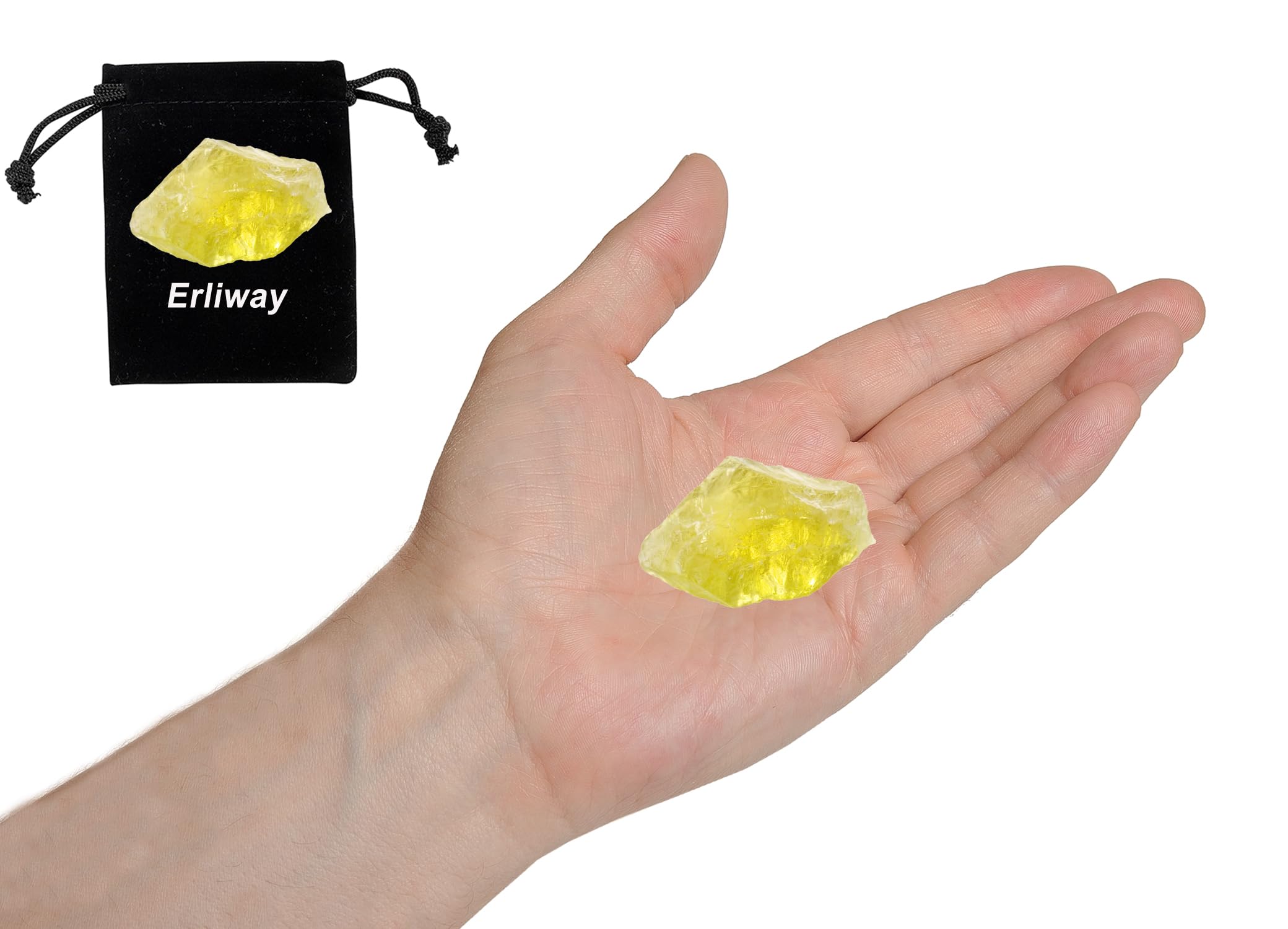Erliway Citrine brute, pierre adaptée au wrapping et aux bijoux faits main.