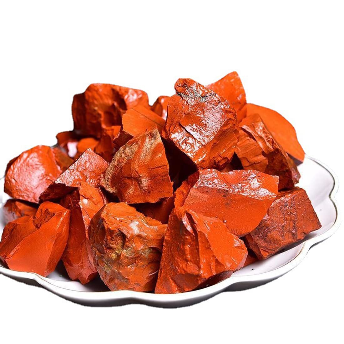 Erliway jaspe rouge brut, parfait pour création de bijoux et artisanat.