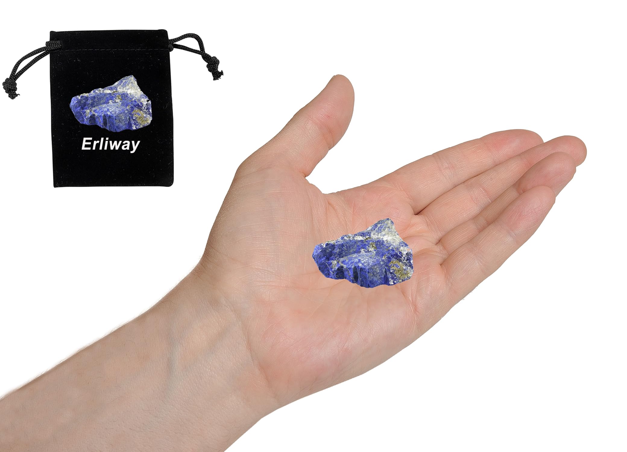 Erliway Lapis Lazuli brut – pierre pour polissage rotatif et créations