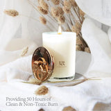 Bougie ESNA HOME Aromathérapie Mandarine, parfum frais et stimulant.
