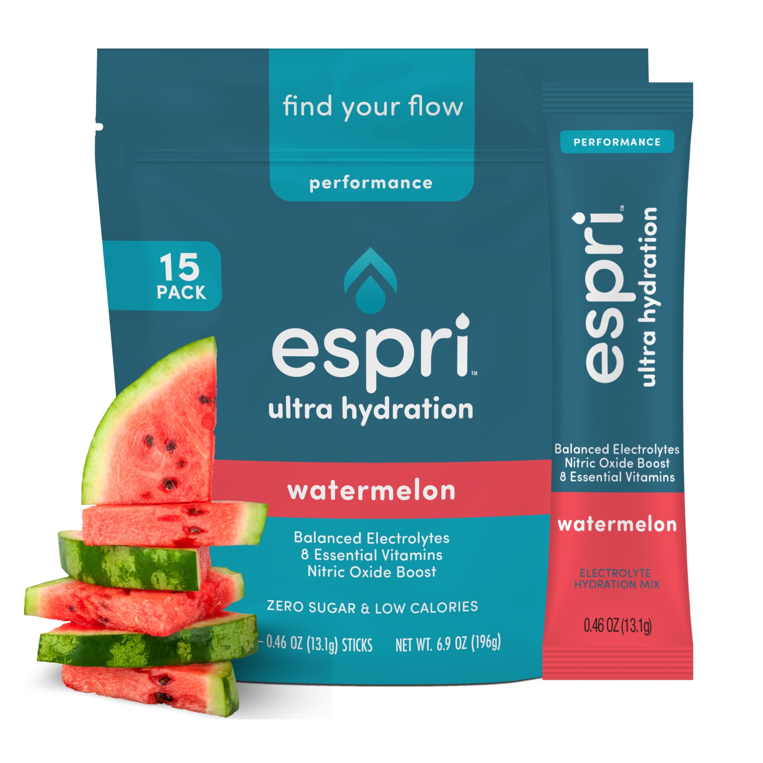 ESPRI Mélange électrolytique Watermelon emballage pratique pour hydratation en déplacement